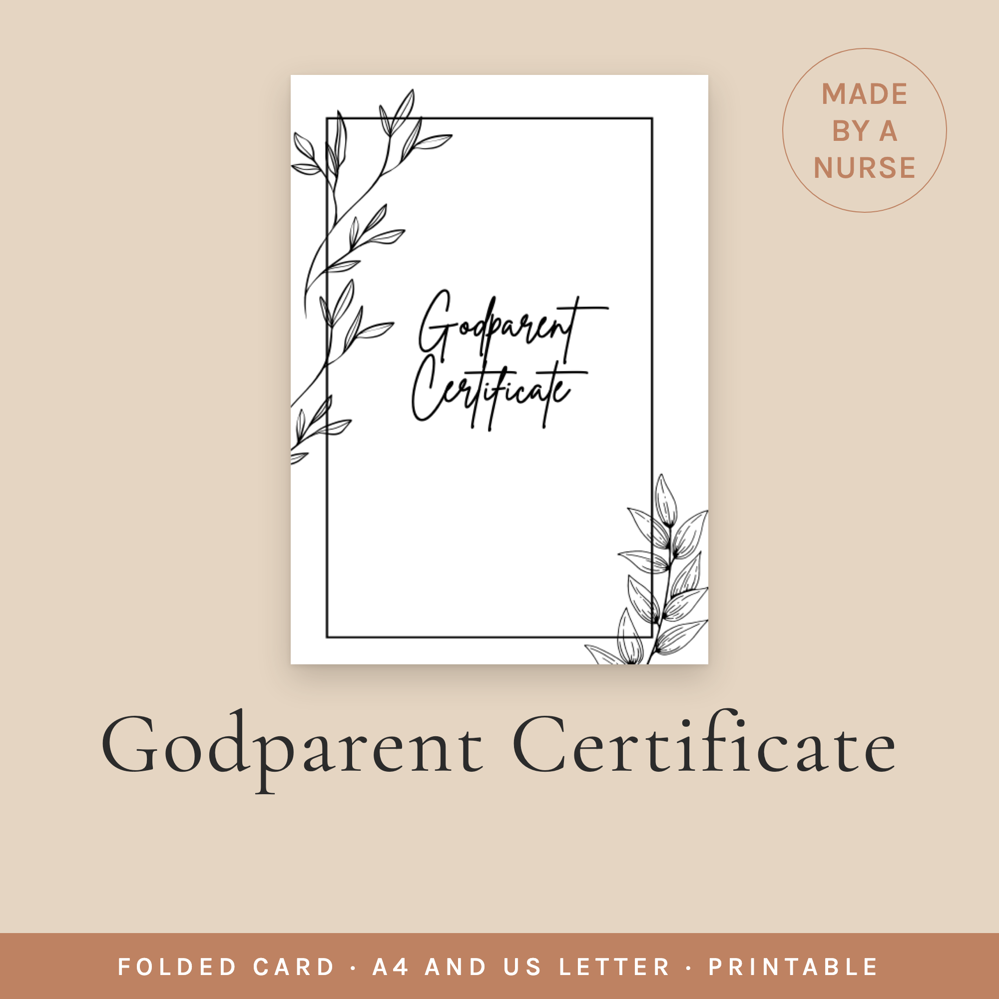 Godparent Certificate