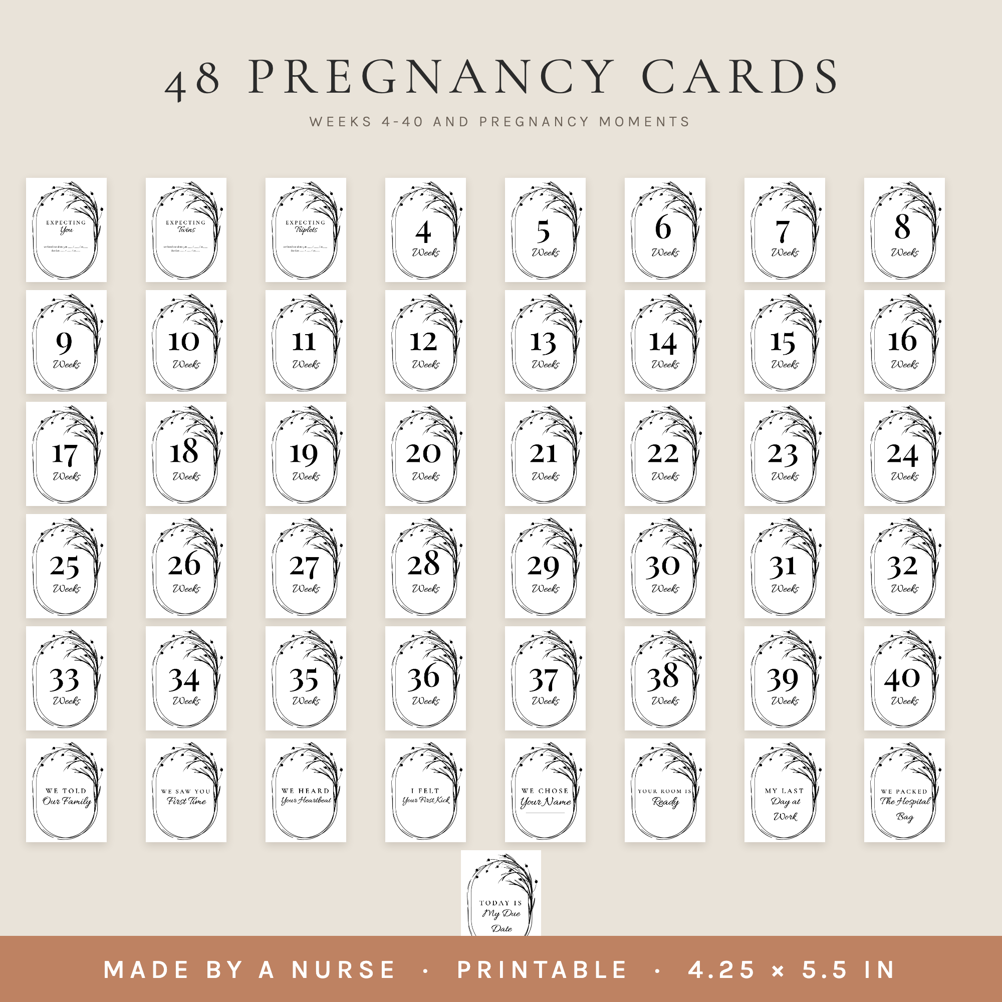 Pregnancy Milestone Cards